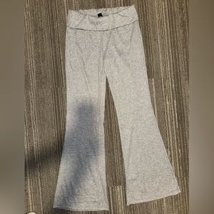 Folded Ribbed Flare Leggings